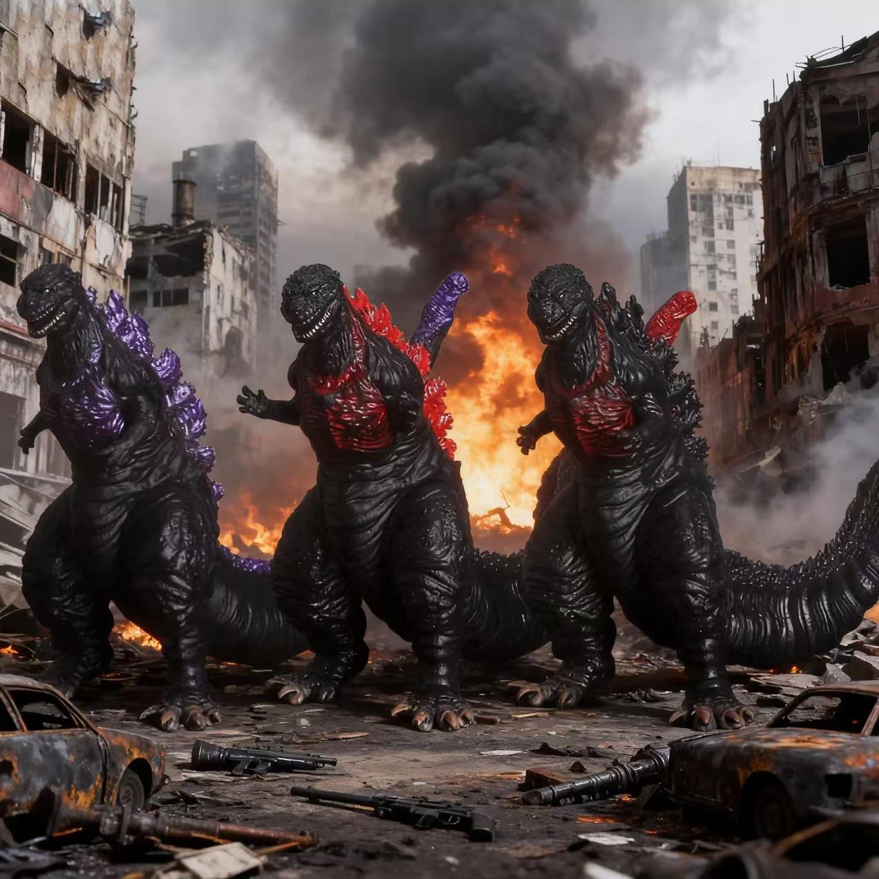 Fashnics Red Godzilla Moive Action Figure Shin Godzilla Lotus Model 17Cm 3 Colors Monster Soft Glue Dinosaur Kids Toys Movable Doll Gifts