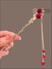 Traditional Chinese Style Hair Stick with Hanging Chain Floral Design Elegant Hairpin for Women Hair Accessories Hair Ornament