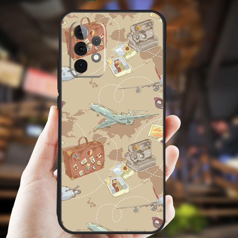 World Map Travel Case For Samsung Galaxy A15 A35 A55 A53 A33 A13 A36 A56 A26 A16 A22 A32 A52 A54 A34 A05 A06