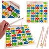 Wooden Game Fishing for Fish Puzzle Alphabet Letters On Magnet