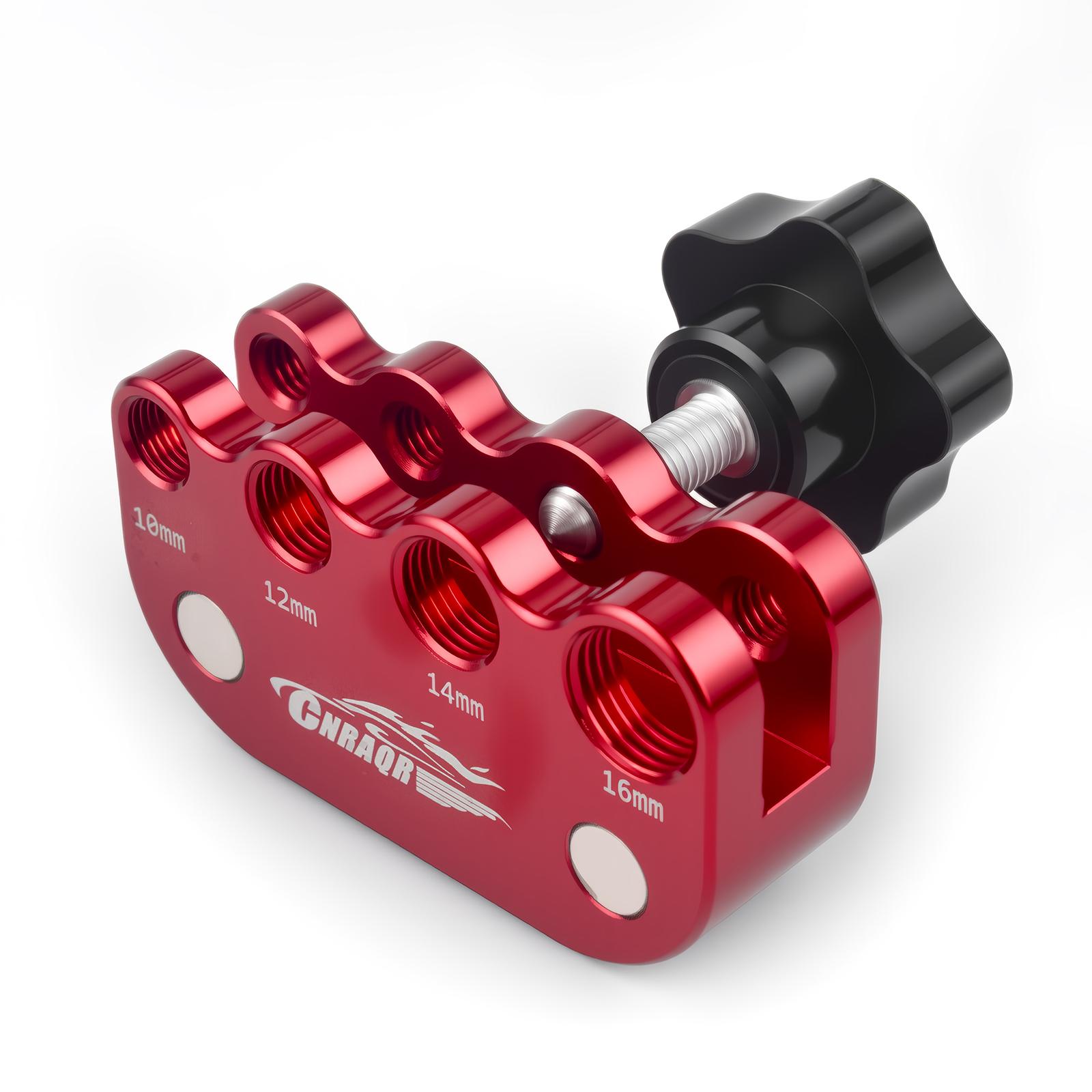 

Ergonomics Spark Plug Gap Tool With Steel Feeler Gauge for M10 M12 M14 M16 Spark Plugs Aluminum With Magnet Only Gap Tool Red