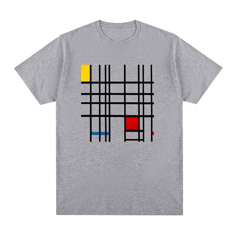 Mondrian Vintage Graphic T-shirt NEOPLASTICISM Cotton Men New TEE TSHIRT Womens Tops