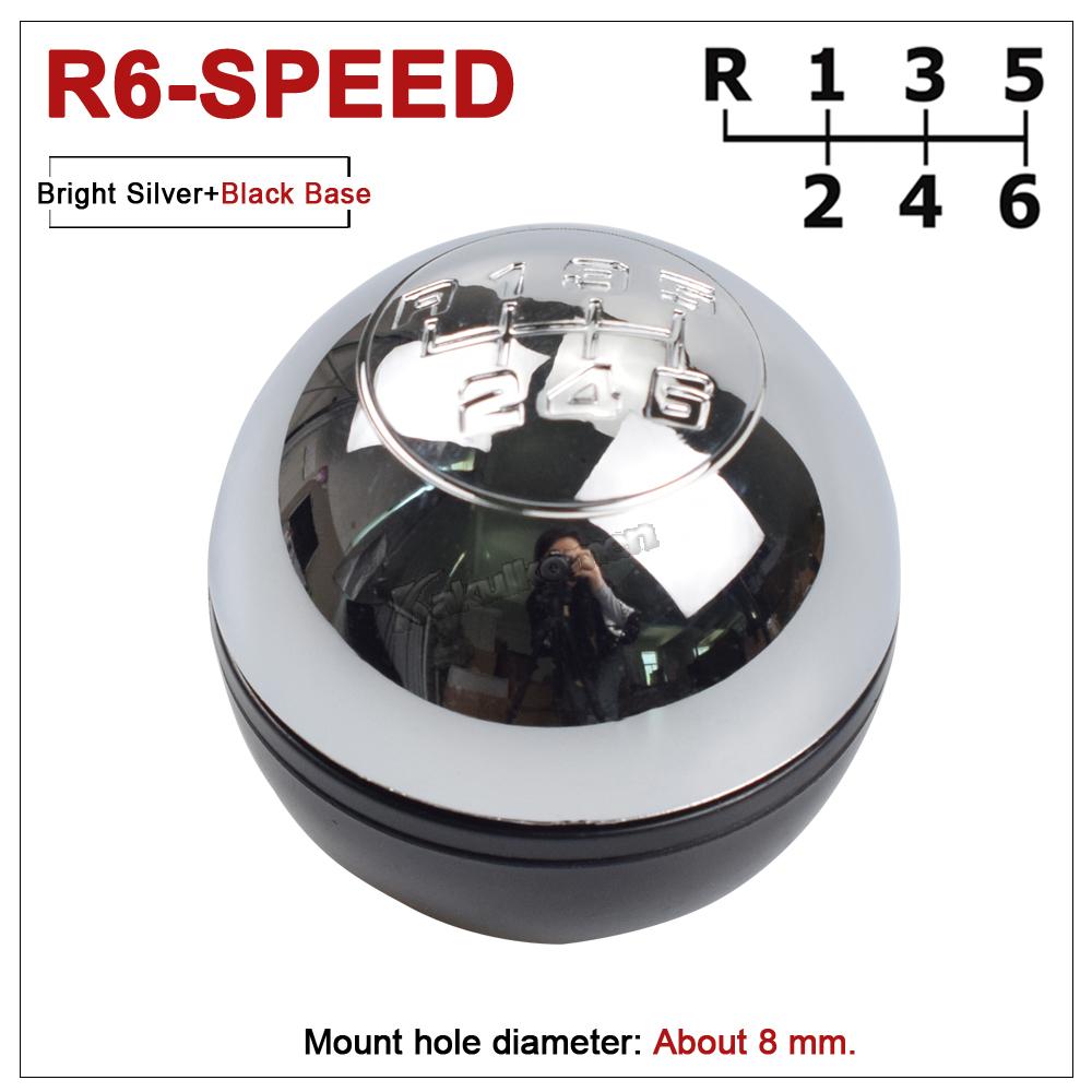 6 Speed Car Manual Gear Shift Knob Chrome Car Gear Shift Knob Shifter Lever Handball For Alfa Romeo Giulietta 2010-2019
