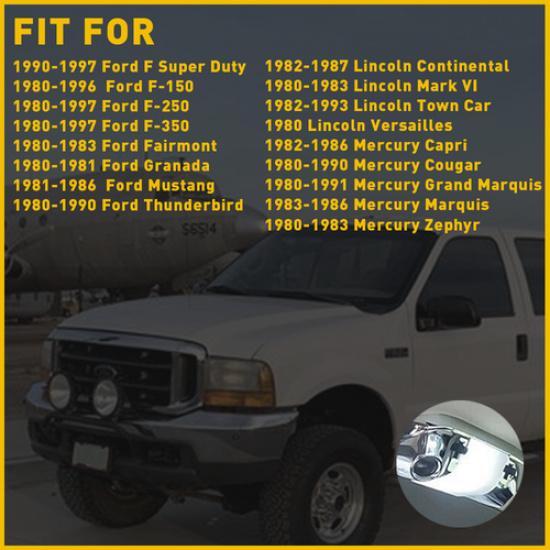 Overhead Dome Ceiling Light Bulb White Cover Lens For Ford Bronco F150 80-96