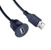 Black Nut Lock Car Accessories Electronics Panel Mount USB Extension Flush Mount Cable for Car with Thread