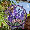 Acrylic Lavender Flower Suncatcher Stained Glass Effect Window Hanging Ornament Floral Gift for Home