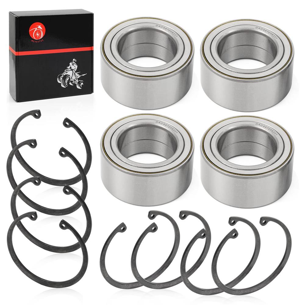 Front Rear Wheel Bearings 44x72x33mm & Ring Clip For Polaris RZR 900 1000 Turbo RS1 XP S 4 All Models 2011-2020
