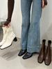 Thick Heel Vintage British Thick Heel Skinny Boots Women's Short Boots Single Boots Chelsea Boots Martin Boots
