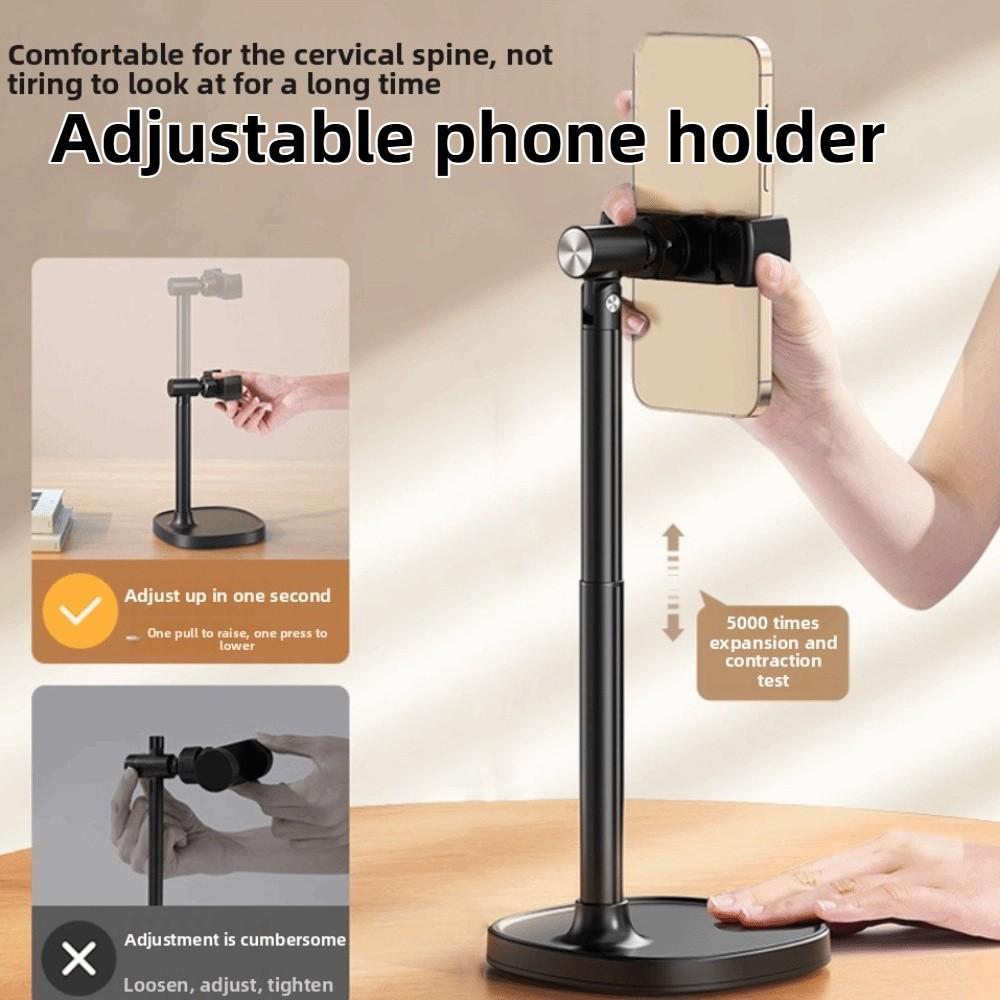 Adjustable Height Telescopic Phone Stand 360° Rotate Mobile Phone Bracket  Phone Accessories