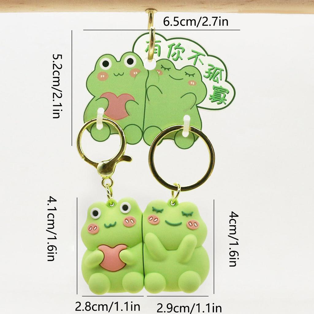 [Gevrkjenp] Magnetic Keychain for Couples, Magnetic Keychain for Couples | 2X Cartoon Animal Bag