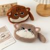 Plüsch-Katzen-Münzbörse mit gesticktem Cartoon-Design für Kinder und Studenten