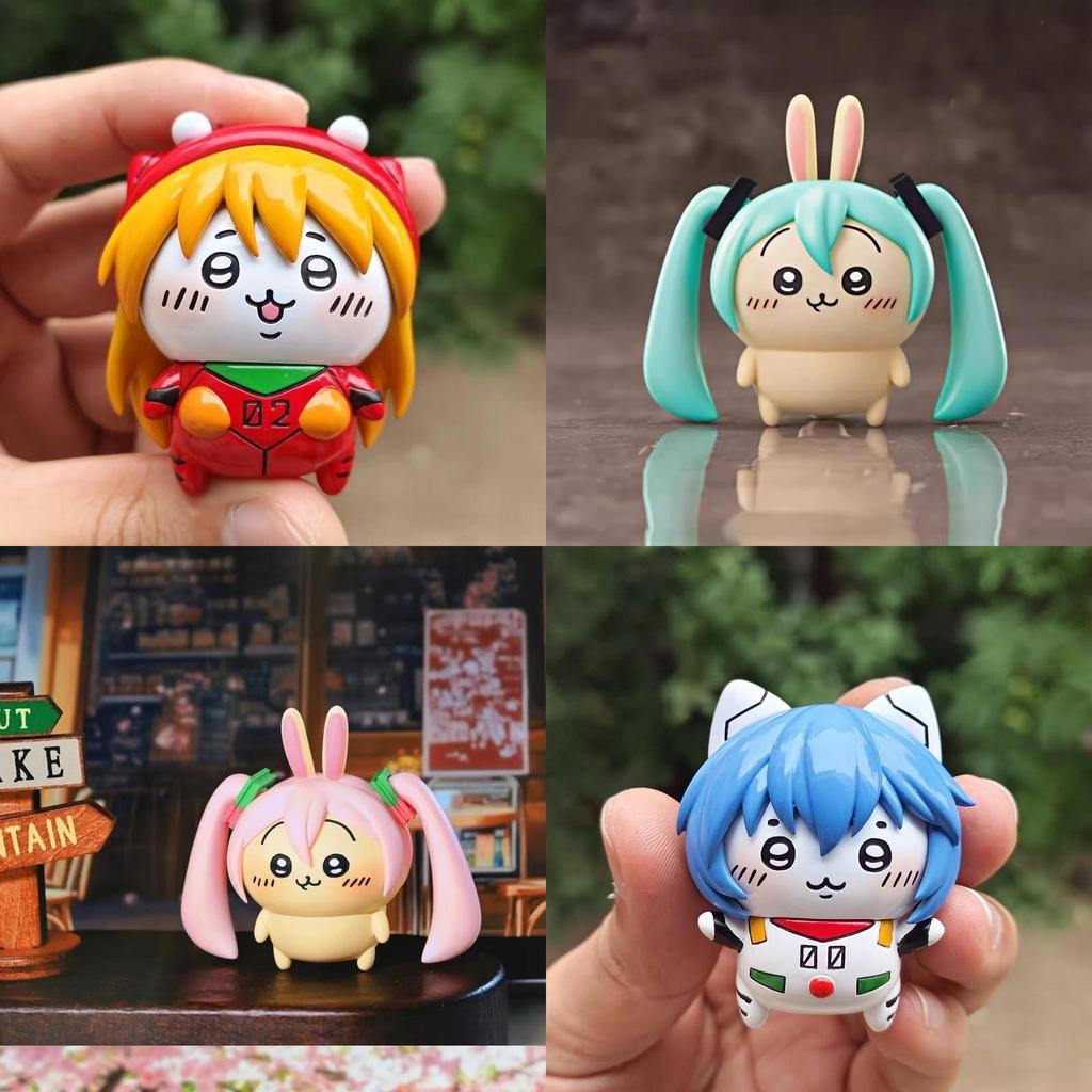 Chiikawa Usagi Cos Hatsune Miku Pvc Figure For Fans Ussachi And Asuka Cosplay Collectibles