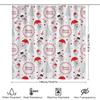 Snowman Santa Claus Shower Curtain Christmas Decorations For Bathroom Red White Print Pattern Size: 180X245Cm (71 X 96 Inch)