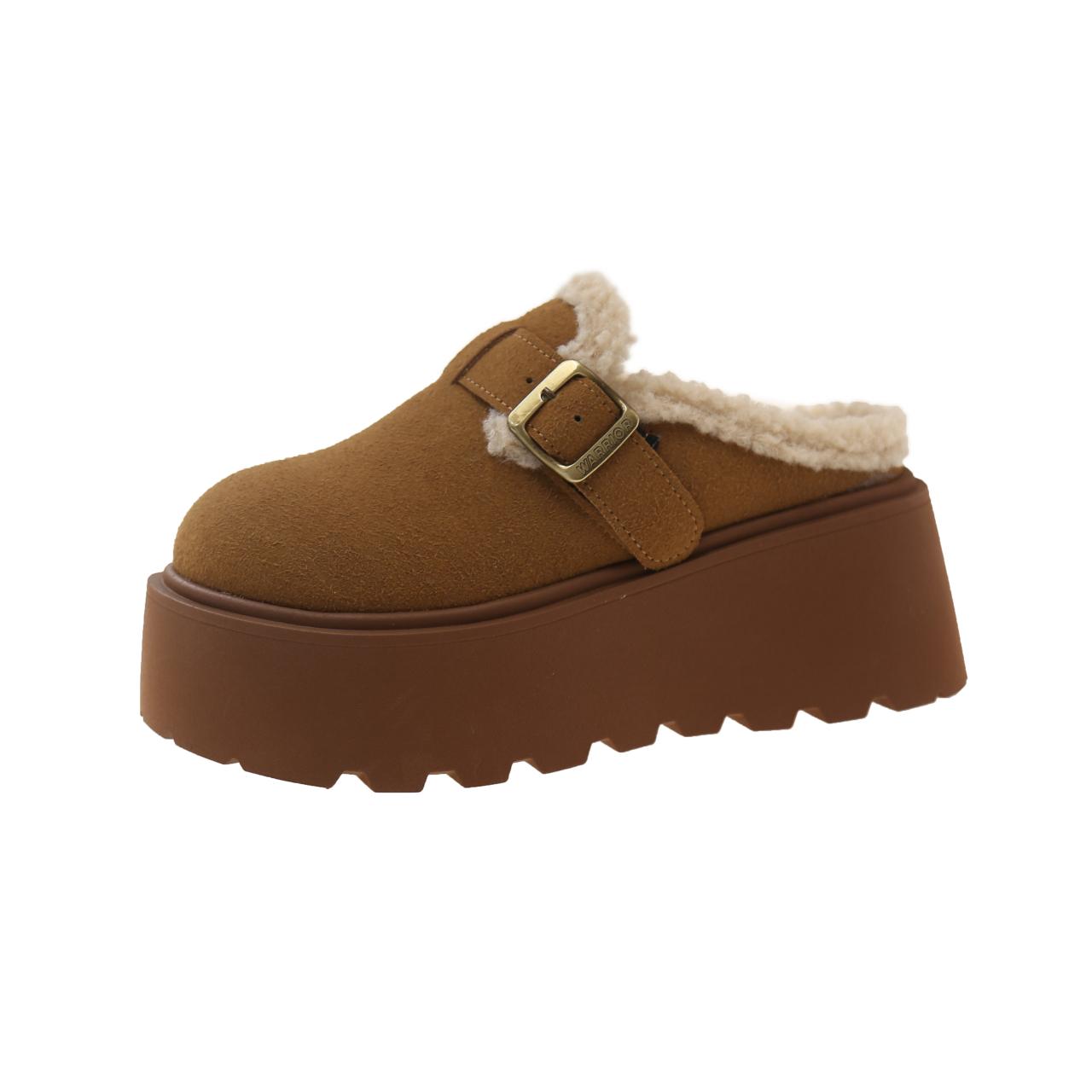 

Наденьте однотонные неглубокие современные тапочки зимние уличные туфли на среднем каблуке 2024 года высокого качества женские туфли на плоской подошве с лаконичными женскими тапочками 39 имбирный