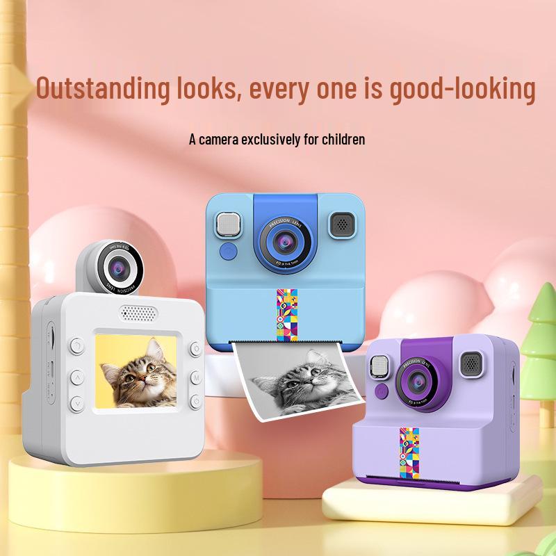 Children's Instant Print Camera: Mini Polaroid, Bluetooth, HD Digital Photography - Perfect Student Holiday Gift
