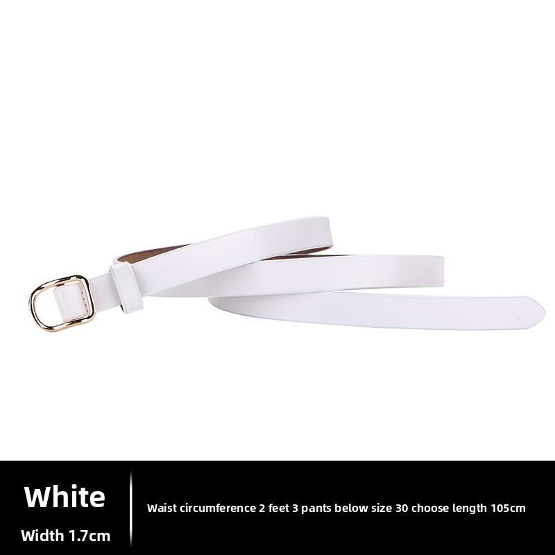 Female Leather Waist Belt With Painless Buckle And Twolayer Cowhide Material For Trendy Daily Use