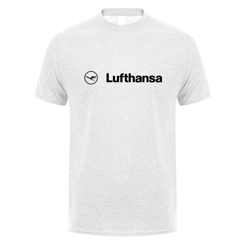 

Футболка Lufthansa Летняя Мужская Крутая Хлопковая С Коротким Рукавом Футболки Авиакомпании Lufthansa Унисекс Подарок Топы Футболка LH-478 S