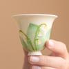Hand Painted Lily of the Valley Ceramic Tea Cup Personal Master Cup Gongfu Tea Set for Tea Ceremony Home Use Aesthetic Gift