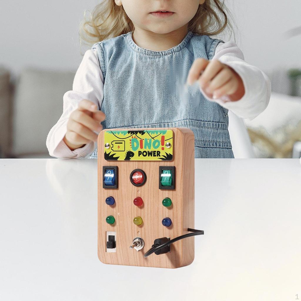 Busy Board Toddlers Early Educational Lights Switch Toy Preschool Learning Sensory Activity