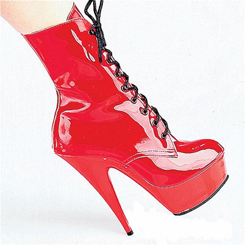 Módní a sexy rytířské dámské 6palcové boty na vysokém podpatku dámské podzimní a zimní boty 15cm černé boty na pole dance
