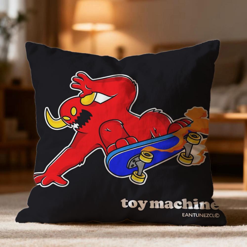 Fashion TToy Machineer Cushion Cover Soft Washable Pillow Case Multi-Scene for Couch Bed Travel Office Use