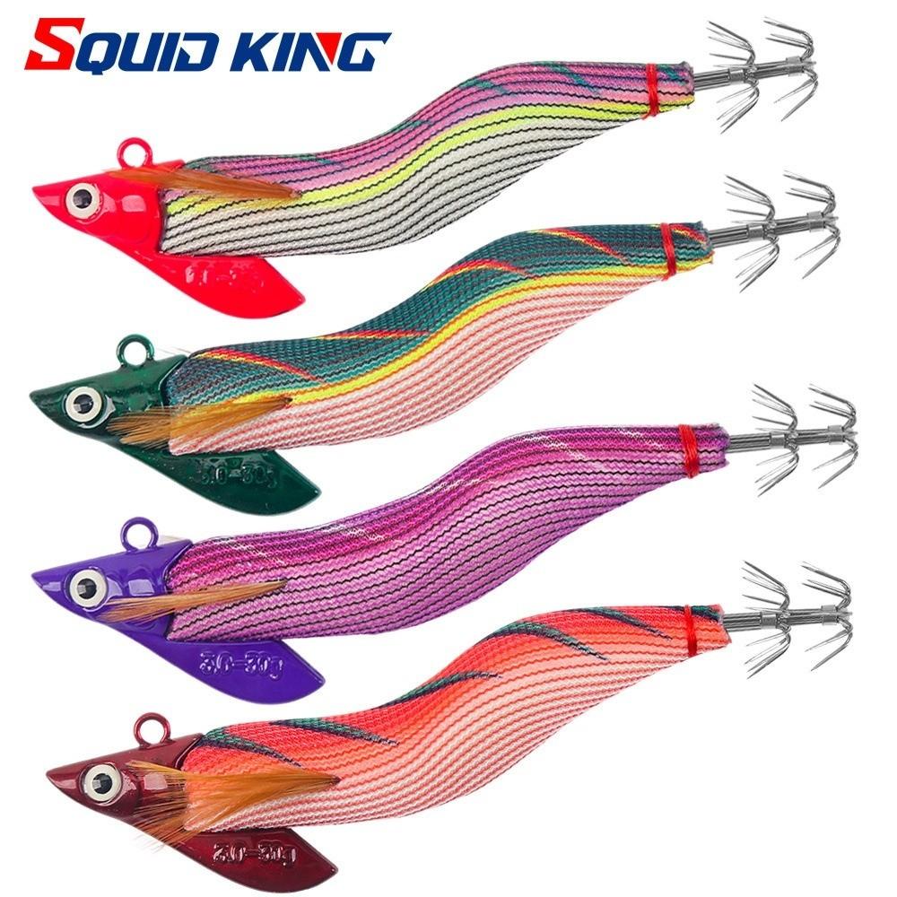 Egi 3.0 Hook Artificial Lures Sycamore Wooden Slow Sinking Jigging Lures  Deep Water