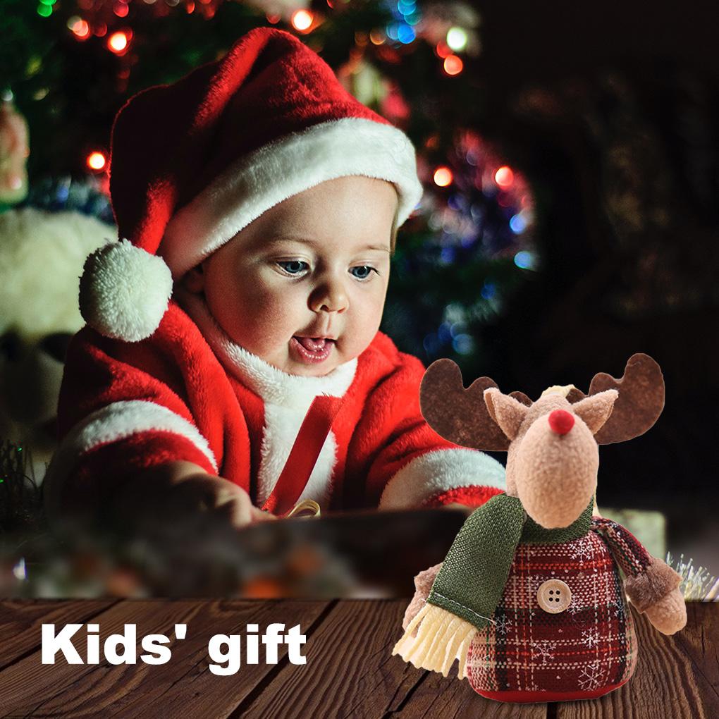 Christmas Doll Toy Xmas Tree Hanging Xmas Tree Ornament Santa Claus Snowman Doll Crafts Kids Birthday Holiday Gift Decor