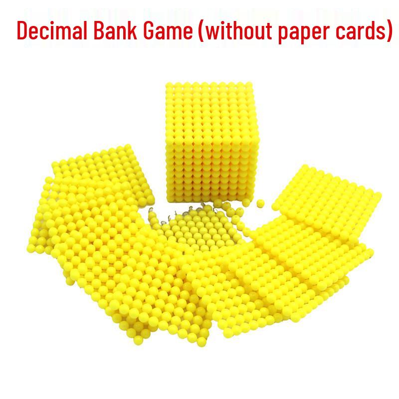 Montessori Decimal & Bank Game: Math Teaching Aids for Early Education