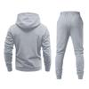 Men's Casual Printed Sweatshirt Set, Men's Hooded Drawstring Sweatshirt And Sweatpants Two-piece Set