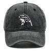 Print Design Peaked Cap Washed Finish Adjustable Cap Perfect Sun Hat  Camping Hiking