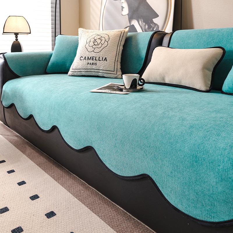 

Special-Shaped Sofa Cushion Universal In All Seasons New Simple Modern Leather Sofa Seat Cushion Fixed Non-Slip Sofa Cover 70*70cm