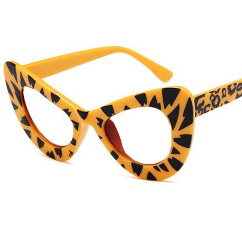 Reading Eyewear Female Male Big Ladies Presbyopic Transparent Clear Gents Screen Eye-Catching Yellow Filter Stylish Leoaprd Eye Cat's Feline
