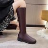 Thigh Boots Women Platform Knight Boots New Autumn Winter Metal Buckle Back Zipper Thick Leg High Boots