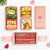 Bento Box Kit, 47.35OZ Bento Box Adult Lunch Box, 3 Compartments Bento Lunch Box , Meal Prep Containers for Adults Pink