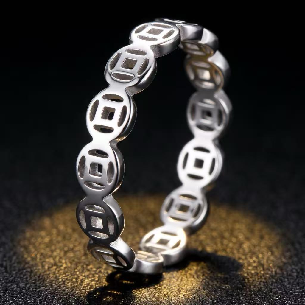 Titanium steel ring, niche and high-end, light luxury, non-fading, cross-border Instagram-style Foever Love