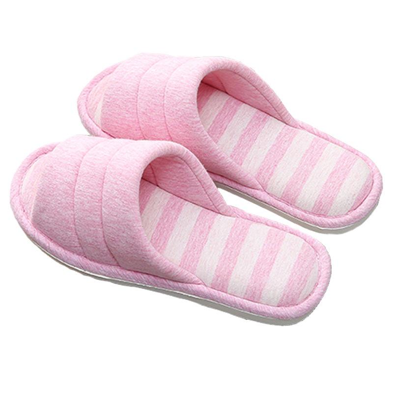 Japanska Linne Anti-Slip Par Tofflor för Vår/Sommar - Mjuk Sula Bomull Hemma Tofflor