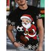Men's Shirts Santa Claus 3D Print T-Shirt Stretch Fabric with Festive Holiday Design Santa Party Women's Shirts Kids Tshirt