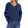 2025 European & American Autumn/Winter V-neck Long Sleeve Knitwear for Women: Fashionable & Comfortable Pullover