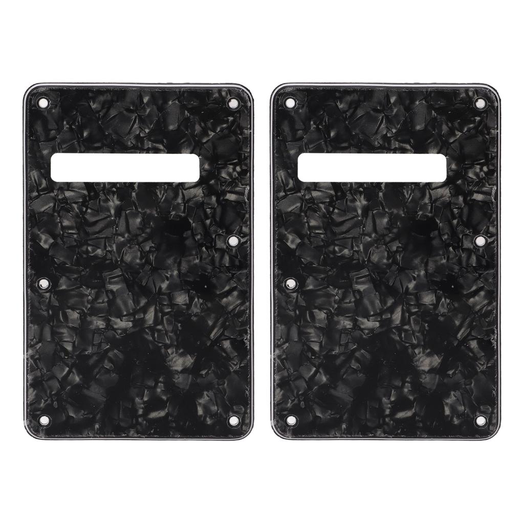 2Pcs Electric Guitar Backplate Guitar Cavity Cover Plate Pickguard PVC for Replacement Black