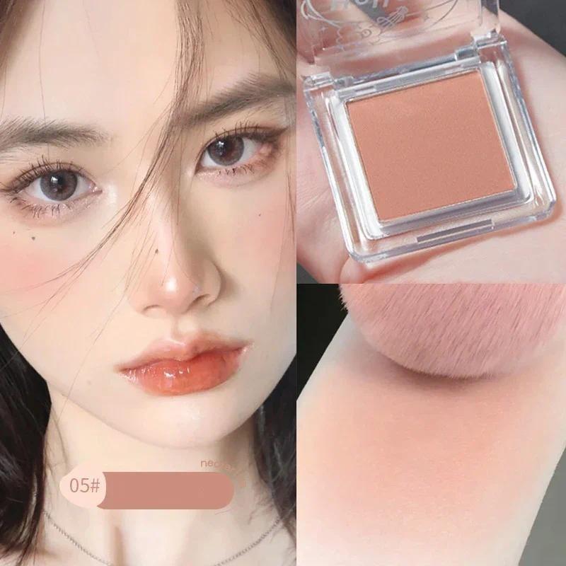 

Одноцветные румяна телесного цвета для макияжа, натуральные матовые, стойкие румяна, тени для век, ретушь, косметика, персиково-розовый 05#