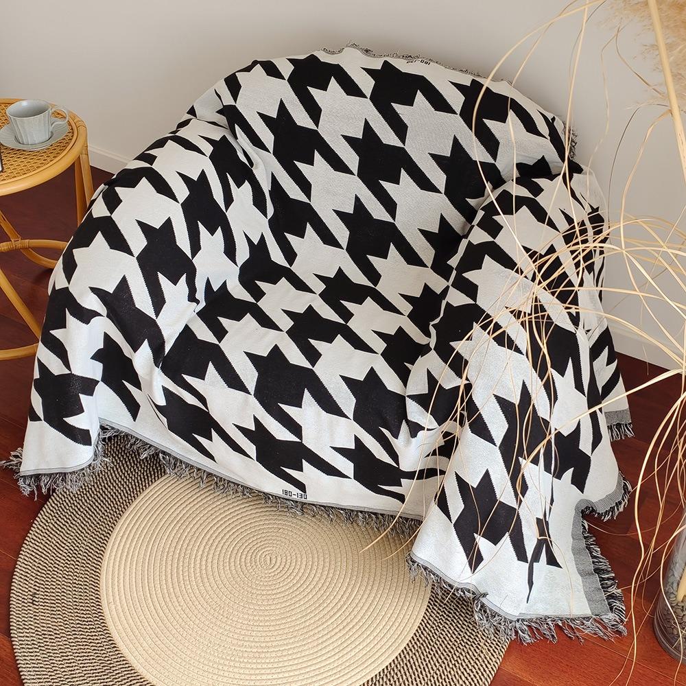 Vintage Farmhouse Sofa Throw Blanket American Style One Piece Couch Cover Chair Protector Cushion for Home