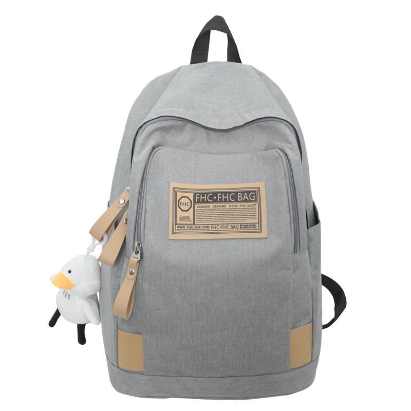 

Студентський шкільний рюкзак великої ємності. Жіночий рюкзак сірий