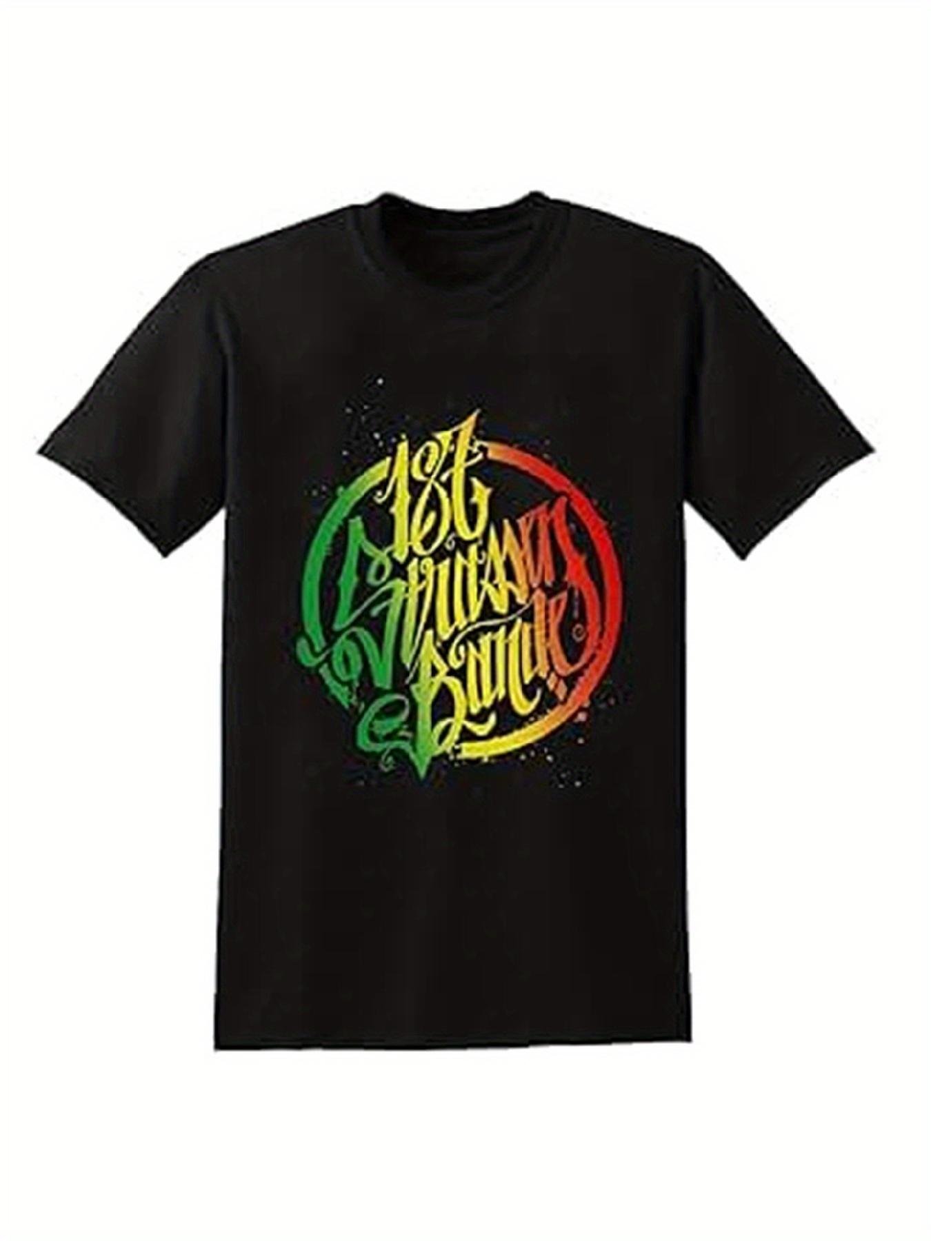 Men S 187 Strassenbande Urban Streetwear T-Shirt - Black with Green And Yellow Graffiti Print XS