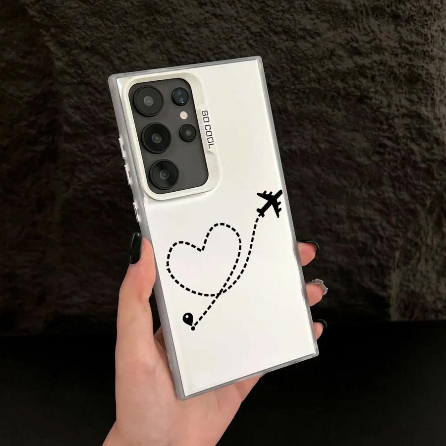 Hülle für Samsung Galaxy S25 S24 FE S22 Ultra S25Edge Note 20 Ultra S21 S23 S20 FE Handyhülle Linie Flugzeug Topographisch