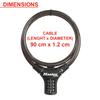 Master Lock Bike Lock Cable, 4-Digit Combination, 90 cm x 12 mm