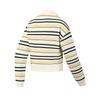 Fila Tennis Fashion Simple Classic Retro Sports Casual Versatile Comfortable Polo Neck Striped Sweatshirt Women Sweatshirt A11W613218F-WT
