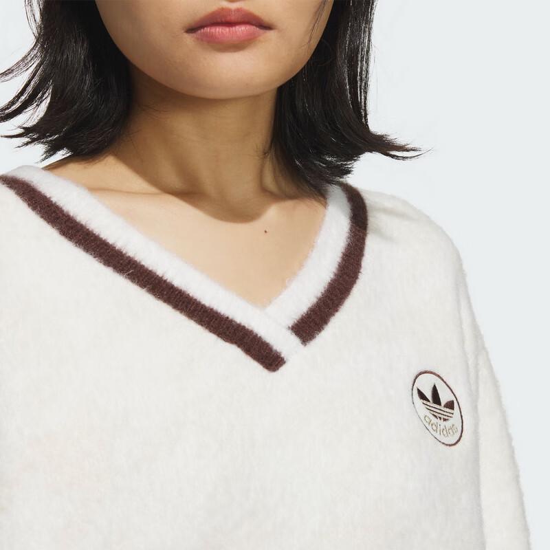Adidas Women's V-Neck Casual Pullover Sweatshirt KC2687