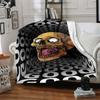 1pc Skull Artwork Blanket, Lightweight Flannel Throw For Sofa, Bed, Travel, Camping, Livingroom, Office, Couch, Chair