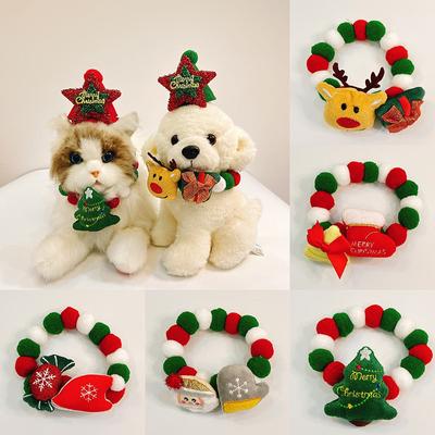 Christmas Tree Hairball Dog Necklace Cat Collar Christmas Pet Collar Decorations Pet