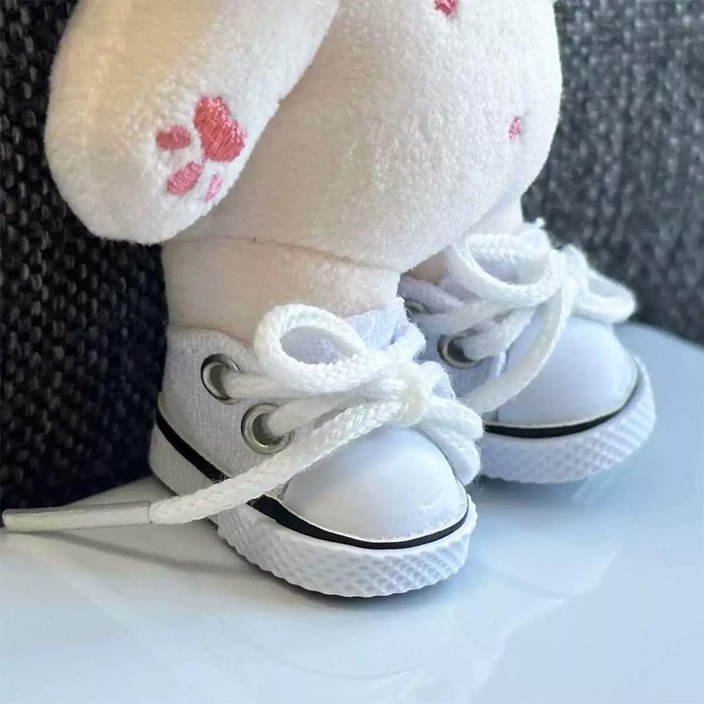 Ruokey Doll Clothes 15cm/17cm Cute Costume Outfit for Plush Toys Accessories Pink Canvas Shoes